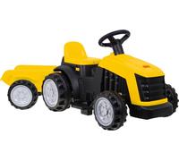 COIL Tracteur avec remorque, tracteur, batterie, tracteur pour enfants, véhicules électriques, Pousser pour les enfants, à partir de 3 ans, Jaune