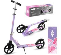 COIL trottinette de ville, trottinette pour enfants, trottinette pliable, trottinette pour enfants, réglable en hauteur, roulements ABEC-7, roues de 20 cm de diamètre, jambe pliable, hibiscus