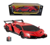 COIL Voiture radiocommandée, échelle 1:14, LED, fréquence, 2,4 GHz, pour enfants à partir de 3 ans (rouge)