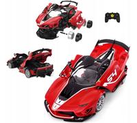 COIL voitures télécommandées, kit modèle réduit, voiture télécommandée pour enfants avec télécommande, Ferrari R/C FXX-K, échelle 1:18, fréquence : 2,4-GHz, pour enfants à partir de 8 ans, rouge