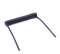 Coiled Mains Flex Curly Spring Cord 2 Cores Spiral Shrink Cable 24AWG 22AWG | Câble à ressort extensible de 0,2 à 2,0 mm, gaine en polyuréthane ignifuge (22 awg 0,3 mm, extensible 2,5 mètres)