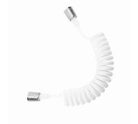 coiled sink hose,douchette toilette wc,Le Coil, Tuyau de Douche à Ressort Blanc, Tuyau de Douche Blanc, Tuyau Télescopique Flexible, Adaptateur de Tube à Barbe ABS Tuyau de Douche Flexible à Ressort p