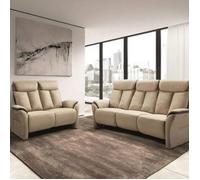 COIMBRA - Canapés Relax 3 Places Electrique et 2 Places Electrique Beige - Altobuy Beige