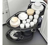Coin Aveugle Organisateur Coulissant Coin Soucoupe Volante Panier Panier De Rangement De Plat Organisateur D’Armoire Coulissant Coulissant Armoire De Cuisine É, Right Door, 87x44x25 cm