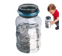 Coin Bank - Jar d'épargne de comptage numérique automatique, grand compteur monétaire LCD LCD Couvercle | Smart Coin Saving Container for Home Office Desk Kids Tends Cash Management Gestion Cadeaux Pi
