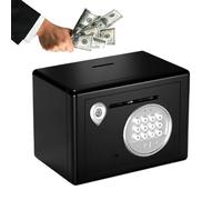 Coin Bank, Password Lock Money Saving Bank with 8.39x6.18x5.43 inches Size, Electronic Safe Box, for Bedroom Living Room Dorm Study Bookshelf Bedside, Blue