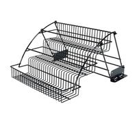 Coin Cafe Rangement, Étagère À Épices Rétractable En Métal À 3 Niveaux, Étagère De Rangement De Cuisine Rétractable, Organisateur Pour Armoire Gain de Place