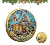 Coin, Christmas Decorations Coin, Tree Ornaments Holders Coin, Christmas Stocking Stuffer Coin, Holiday Collectible Coin, Festive Christmas Stocking Stuffer Coin