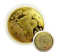 coin-coin-- LUCKY HORSE COIN, Piece de souvenir artistique | Année du cheval commémoratif à collectionner pour les-, les-femmes, les-collectionneurs de passe-temps, la décoration d'affichage, l