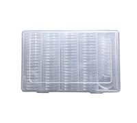 Coin Collection Holder, 100 Pieces Display Organizer, Silver Dollar Storage Case for Collectors, Silver Eagles, Quarters, Tokens, Souvenirs, Protective Coins Decor Box for Home 18.5x12x3.8cm