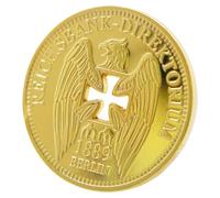Coin Collection, Reichsbank Direktorium, Commemorative Coin, Hollow Gold Plated Souvenir, Premium Display Piece, Historical Keepsake for Desks Bookcases Bedside Tables
