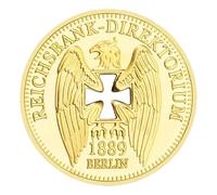 Coin Collection, Reichsbank-Direktorium Piece, Hollow Gold-Plated Souvenir Keepsake, Fine Workmanship, Amazing Present for Women and Adults, Home Decor, Display