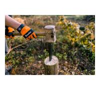 Bradas Coin de fendage 5198 en acier 2000 g pour fendre le bois Noir