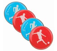 Coin de Lancement d'arbitres, Tirage au Sort de Football, pour Le Football, Le, la Table de Volley-Ball Tennis 4pcs Double Face Comprend Une Pièce Décorative Bleue et Rouge
