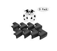 Coin de protection pour les enfants en mousse noire coin gardes de sécurité Coin Bébé enfant Coussin Bumpers Preuve bord Garde pour meubles, table, bureau, chambre, murs, 8 pcs