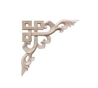 Coin en bois sculpté Applique Onlay, Applique d'angle en corne sculptée bois, motif floral, for meubles, armoires, murs et portes. Plusieurs tailles disponibles(K 39cmX39cm)