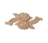 Coin en bois sculpté Applique Onlay, Appliques d'angle en bois sculpté forme de rose multicolores for meubles, armoires, murs et portes(Color 11)