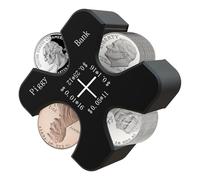 Coin Holder for Car - 5x5.4x2.8cm Simplified Access Portable Money Holder, Effortless Silicone Change Storage Box, Noise Reduction Sorter, Coin Organizer for Home, Car, Travel