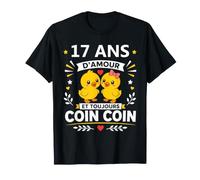 Coin Humour 17 Ans Mariage Canard Anniversaire Amour 17 Ans T-Shirt