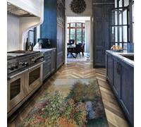 Coin Le Jardin à Montgeron Tapis de Cuisine Tapis Fleurs Tapis de Bain paillassons impressionniste pour la Maison Chambre Bureau café décor 180x200cm