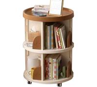 Coin Lecture étagère Bureau Canapé De Chevet Canapé De Côté Support De Rangement Décoration Intérieure Bibliothèque Classification Cadeau Rangement avec roulettes, Brown, 3 Layers