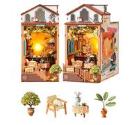 Coin lecture miniature DIY bord de mer - ROBOTIME - Sunset Isle - 284 pièces - LED 2 modes jour/crépuscule