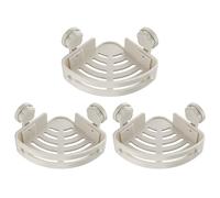 Coin organisateur de douche | Rangement mural triangulaire à trois niveaux Méthode de fixation par ventouse Aucun perçage requis Capacité de charge élevée de 18 kg Fournitures de rangement pour salle