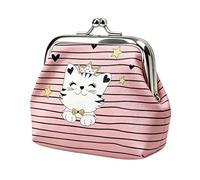 Coin Purse - 9x1.5x8cm PU Leather Cat Pattern Change Bag | Change Purse | Cartoon Cat Pattern Leather Coin Purses for Everyday Shopping Work School Travel Outdoor Holiday Vacation