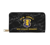 Coin Purse Wallet 6E Régiment De Cavalerie De L'Armée Américaine Fille Pochette Imprimé Bourse Pochette Mignonne Femme Pouch Bourse pour Homme, Prof, Fille