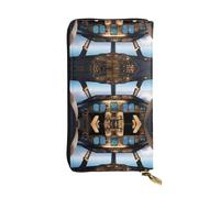 Coin Purse Wallet Impression du Cockpit d'avion Femme Pouch Bourse Longue Porte-Feuille en Cuire Élégant Porte Monnaie Femme pour Femme, Amoureux, Garcon