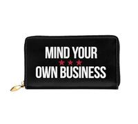 Coin Purse Wallet Occupe-Toi De Tes Oignons Porte-Feuille en Cuire Imprimé Bourse Pochette Longue Porte-Monnaie pour Ami, Femme, Prof
