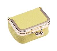 Coin Schech Women - Sac Cosmétique Pour Le Maquillage | Purs À Main De Monnaie En Cuir, Petit Sac À Main En Argent, Sac À Main Portable Avec Serrure De Baiser Pour Le Rouge À Lèvres Du Casque De Clé D