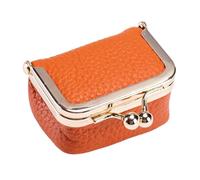 Coin Schech Women - Sac Cosmétique Pour Le Maquillage | Purs À Main De Monnaie En Cuir, Petit Sac À Main En Argent, Sac À Main Portable Avec Serrure De Baiser Pour Le Rouge À Lèvres Du Casque De Clé D