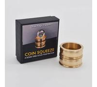 Coin Squeeze Magic Tricks Coin Pénétration Magic Coin Pass Thru Soild Brass Tube Magicien Close Up Illusions Gimmick Prop Mentalisme