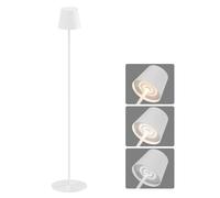 Coinmit Lampadaire LED avec batterie, lampadaire à intensité variable, lampadaire sans fil, contrôle tactile, convient pour l'éclairage intérieur et extérieur, salon, balcon, Blanc