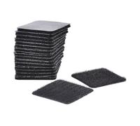 Coins Brand - 16 Paires Bande Auto-Adhésif, 5x5cm Bande Agrippantes Adhésives, Ruban Adhésif Double Face, Scratch Autocollant, Noir