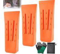 Coins de bûcheronnage en plastique, pour marquer les coupes d'abattage, tronçonneuse à fendre le bois (paquet de 3)