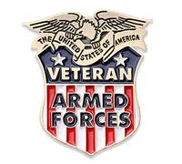 Coins For Anything Inc. Épinglette à chapeau vétérans de l'armée - Marine Corps, Armée, Air Force, Marine - Épingles vétérans de la garde côtière - Épingles vétérans américaines - Entreprise appartenant à un vétérinaire ! Produit sous licence officielle