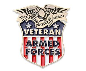 Coins For Anything Inc. Épinglette à chapeau vétérans de l'armée - Marine Corps, Armée, Air Force, Marine - Épingles vétérans de la garde côtière - Épingles vétérans américaines - Entreprise appartenant à un vétérinaire ! Produit sous licence officielle