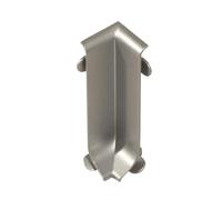 Coins intérieurs pour plinthes anodisées argent mat (H= 80 mm)