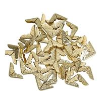 Coins métalliques pour scrapbooking, Lot de 50 protections d'angle en métal for scrapbooking, albums photos multicolores(Gold 50pcs)