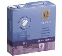 Coins photo Henzo 500 pièces blanc sans acide autocollant dans un distributeur en carton