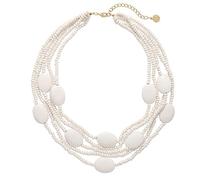 Coiris Collier plastron multicolore à 5 couches de perles en bois pour femme (N0019), bois, non applicable, Bois, Non applicable