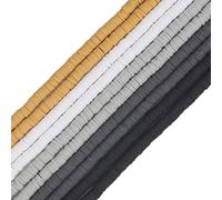 COIRIS Lot de 3400 perles Heishi en vinyle - Fabriquées à la main - En argile polymère - 6 mm - Pour surfeur, collier, bracelet, boucles d'oreilles, fabrication de bijoux - (RT-5 Mix-6)