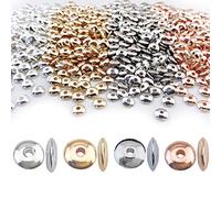 COIRIS Lot de 800 perles d'espacement rondes de 6 mm en métal plaqué or rose pour bracelet, collier, boucles d'oreilles, bijoux (RT-CCB1)