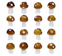 COIRIS Perles champignons marron de couleurs mélangées faites à la main 16 x 12 mm (GB-MG-1001-marron)
