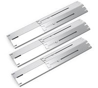 Coisien Universal Plaque chauffante 34 à 53,3 cm,Pièces réglable adaptées à la Plupart des modèles de Gril à gaz,echange Universelle pour diffuseur de Chaleur (4, Acier Inoxydable)