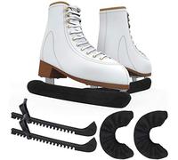 COITEK Kit de protections pour patins à glace 3 en 1 - Protections de patinage sur glace et serviette, couvre-lames pour patins de hockey artistique (Noir, L)