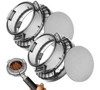 COITEK Lot de 2 entonnoirs de dosage 54 mm pour porte-filtres Breville Barista, entonnoir de dosage mains libres avec écran de palet de 53,5 mm pour machines à expresso Bambino