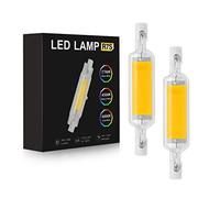 COITROZR Ampoule LED R7S 10W, AC 110V / 230V LED COB Super Bright Angle de Faisceau 360°, Remplacement de l'ampoule COB LED à économie d'énergie Ampoule halogène R7S (2 Pack),Natural White,78mm